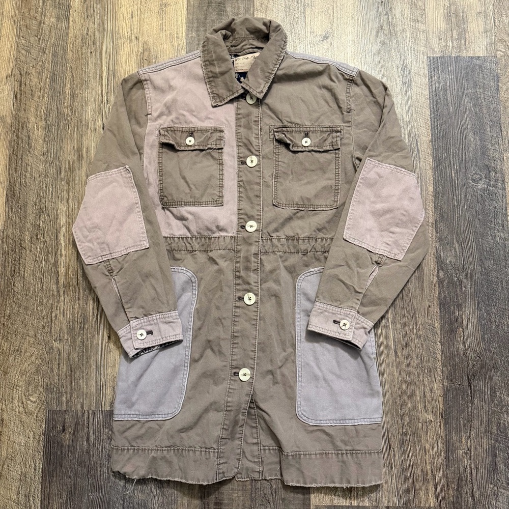 We The Free People Apollo Cargo Gray and Blue Jacket